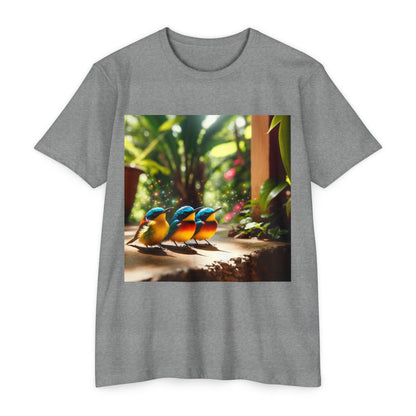 T-Shirt with Three Little Jamaican Birds Design