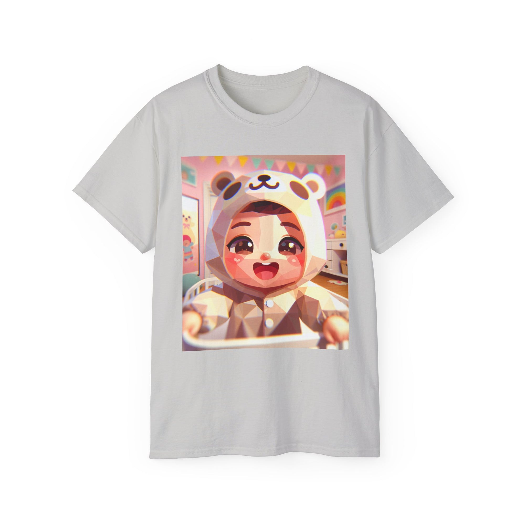 Cute Cartoon Animal Tee, Cozy Unisex T-Shirt for Kids, Gift for Animal Lovers, Birthday, Casual Style, Fun Wear