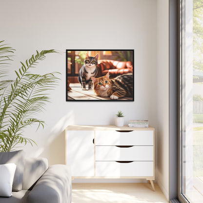 Modern Matte Canvas: Black Frame for Timeless Style