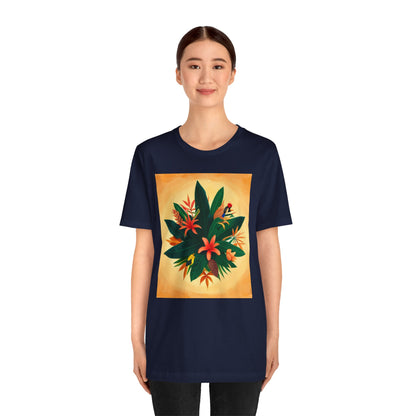 Jamaican flowers Unisex Jersey Short Sleeve Tee