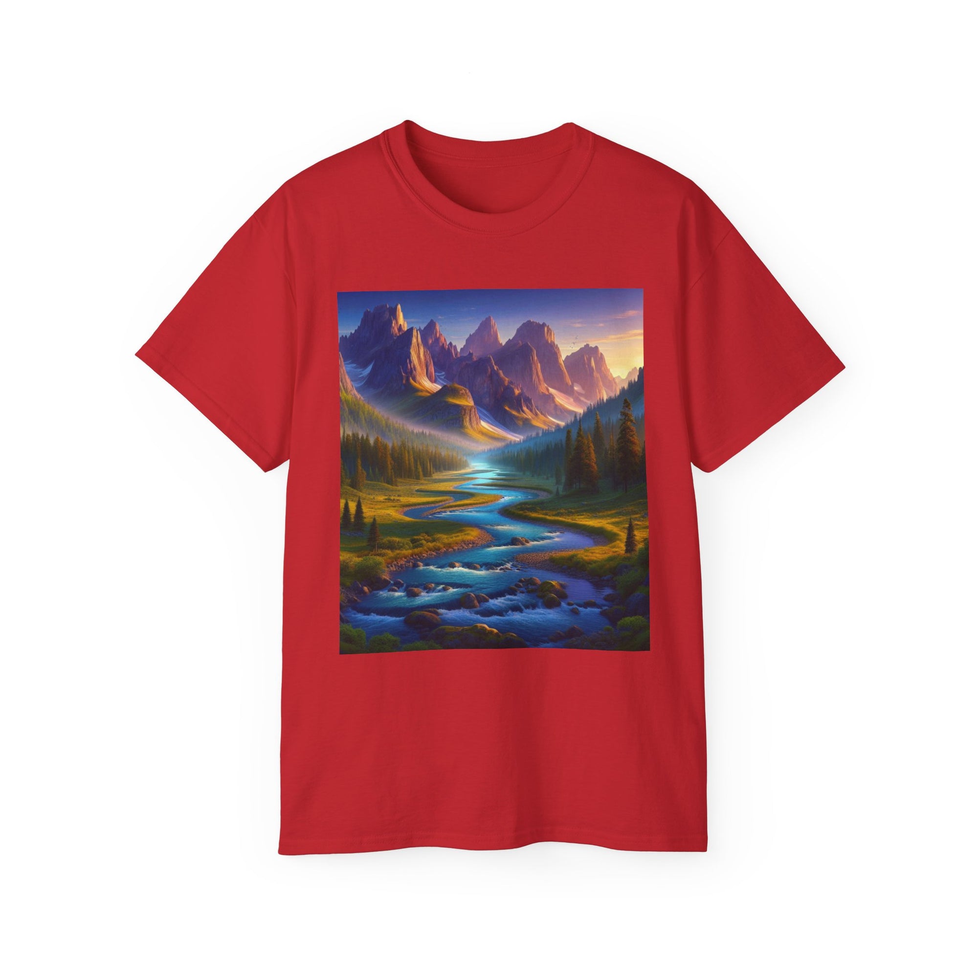 Scenic Landscape Unisex Tee, Nature Lover Shirt, Gift for Outdoor Enthusiasts, Casual Wear, Birthday Gift