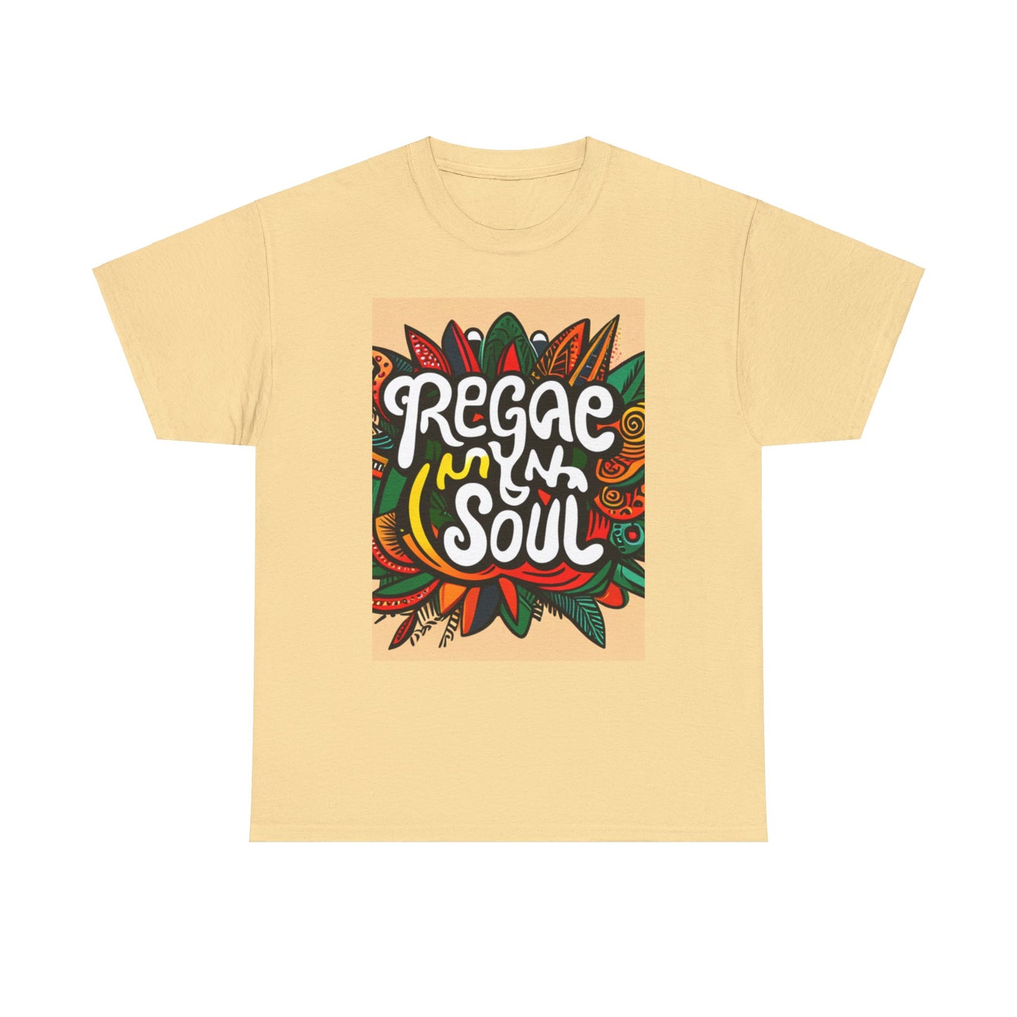 Reggae inna Yuh Soul Unisex Heavy Cotton Tee