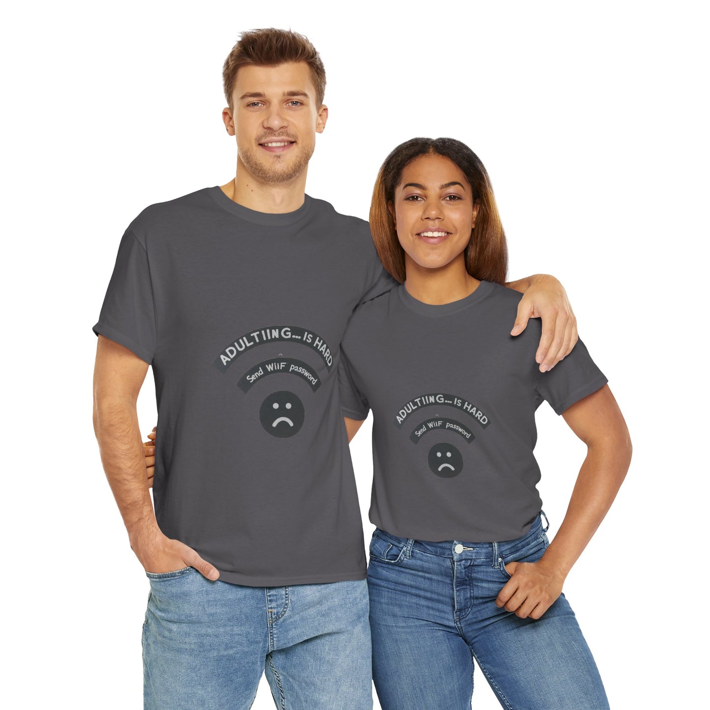 Adultar no es fácil unisex camiseta de algodón pesado