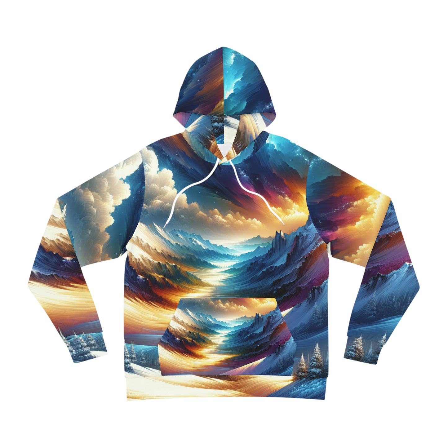 Mountain Vista Hoodie - Winter Scenic Snowy Landscape Fashion