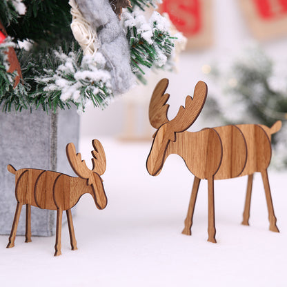 Wooden crafts Christmas elk ornaments