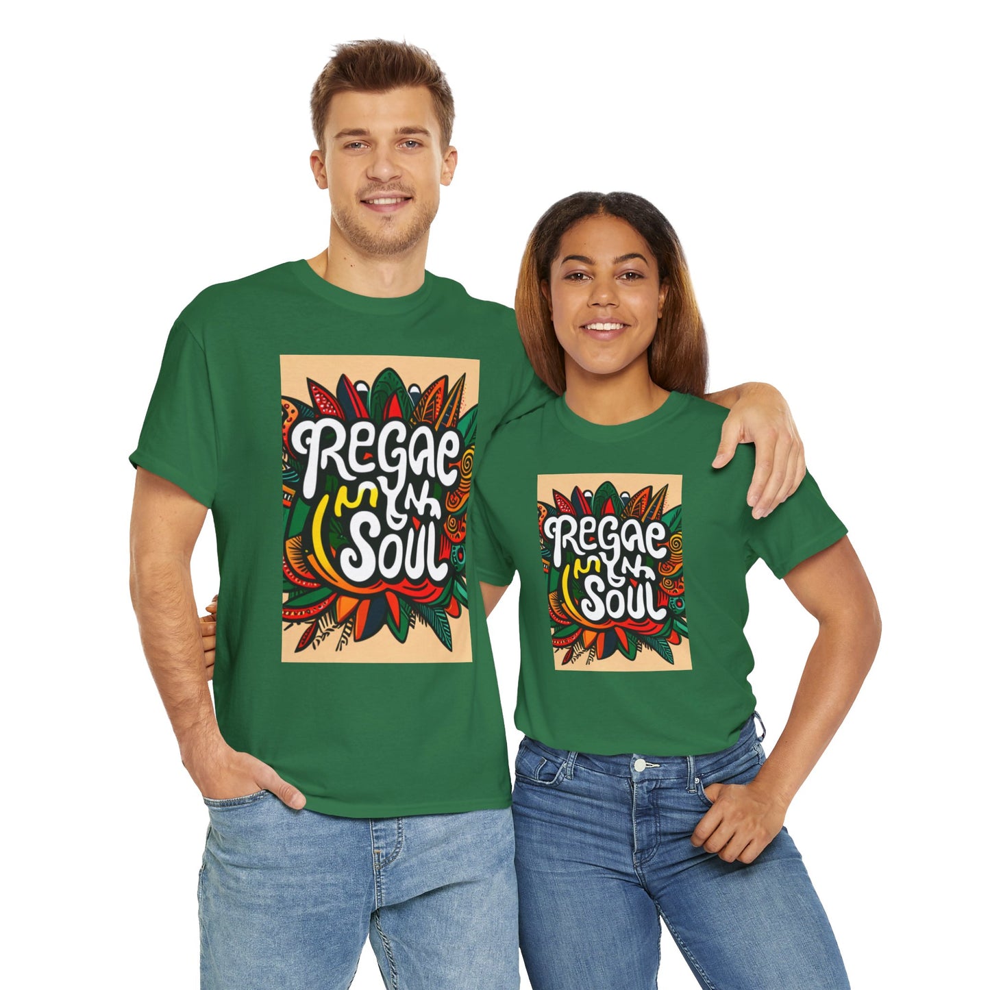 Reggae inna Yuh Soul Unisex Heavy Cotton Tee