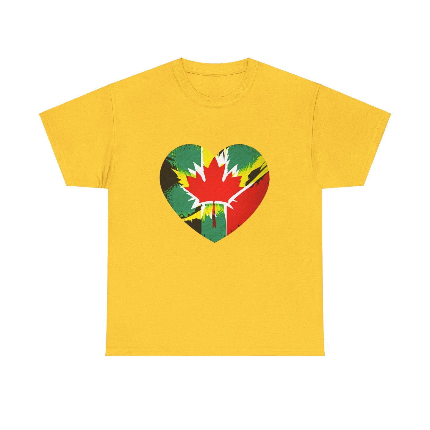 Orgullo jamaicano-canadiense: camiseta unisex de algodón pesado