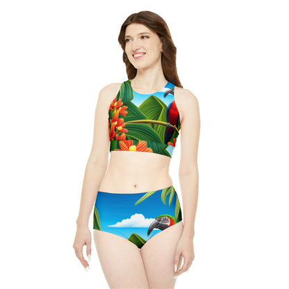 Conjunto de bikini deportivo Jamaica doctor bird