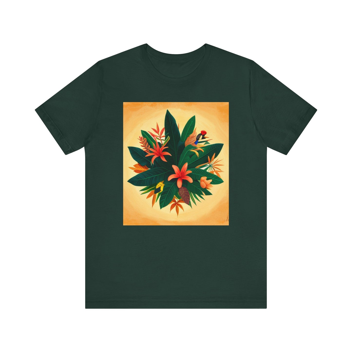 Jamaican flowers Unisex Jersey Short Sleeve Tee