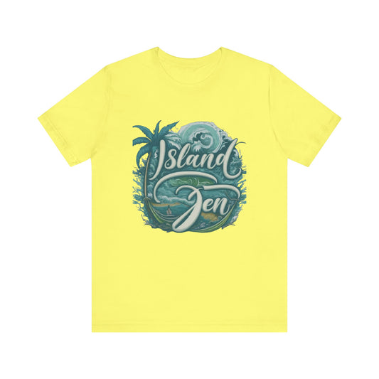 Camiseta de manga corta Island jen Unisex Jersey