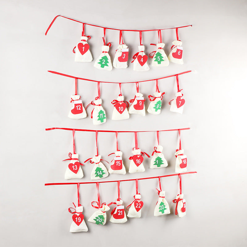 Calendar Christmas gift hanging bag