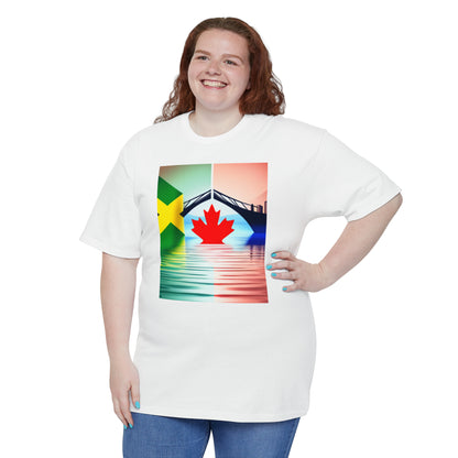 Jamaican-Canadian Split design Unisex Tall T-Shirt