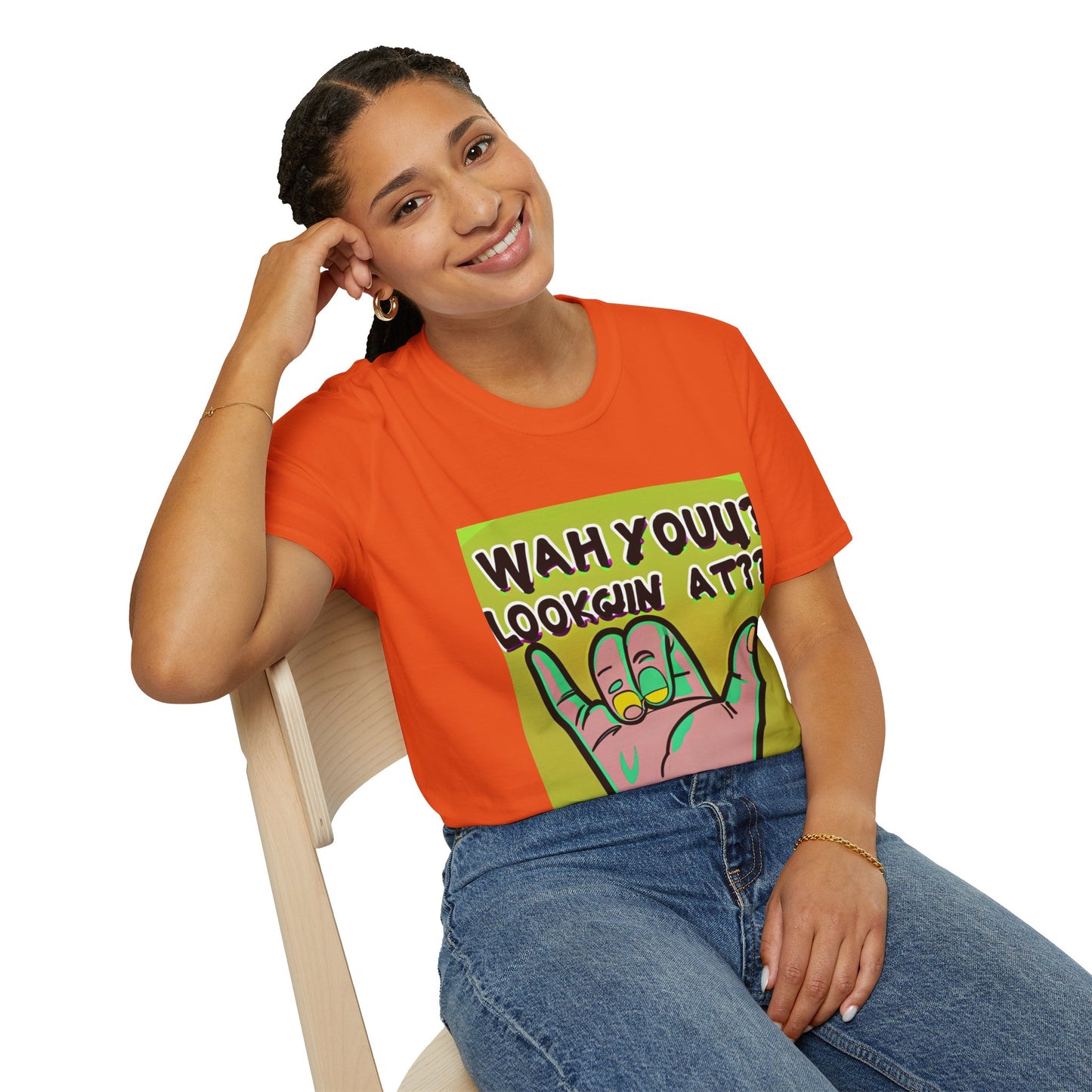 Wah Yuh Lookin At Unisex Softstyle T-Shirt