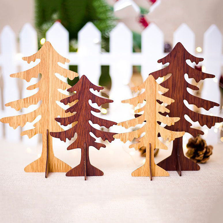 Wooden crafts Christmas elk ornaments