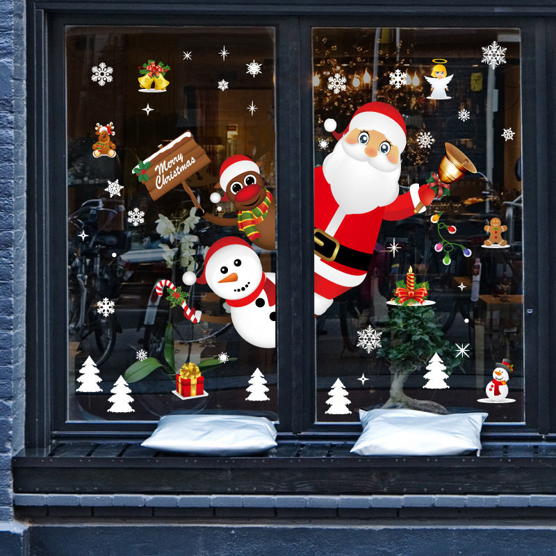 Christmas decorations store window stickers