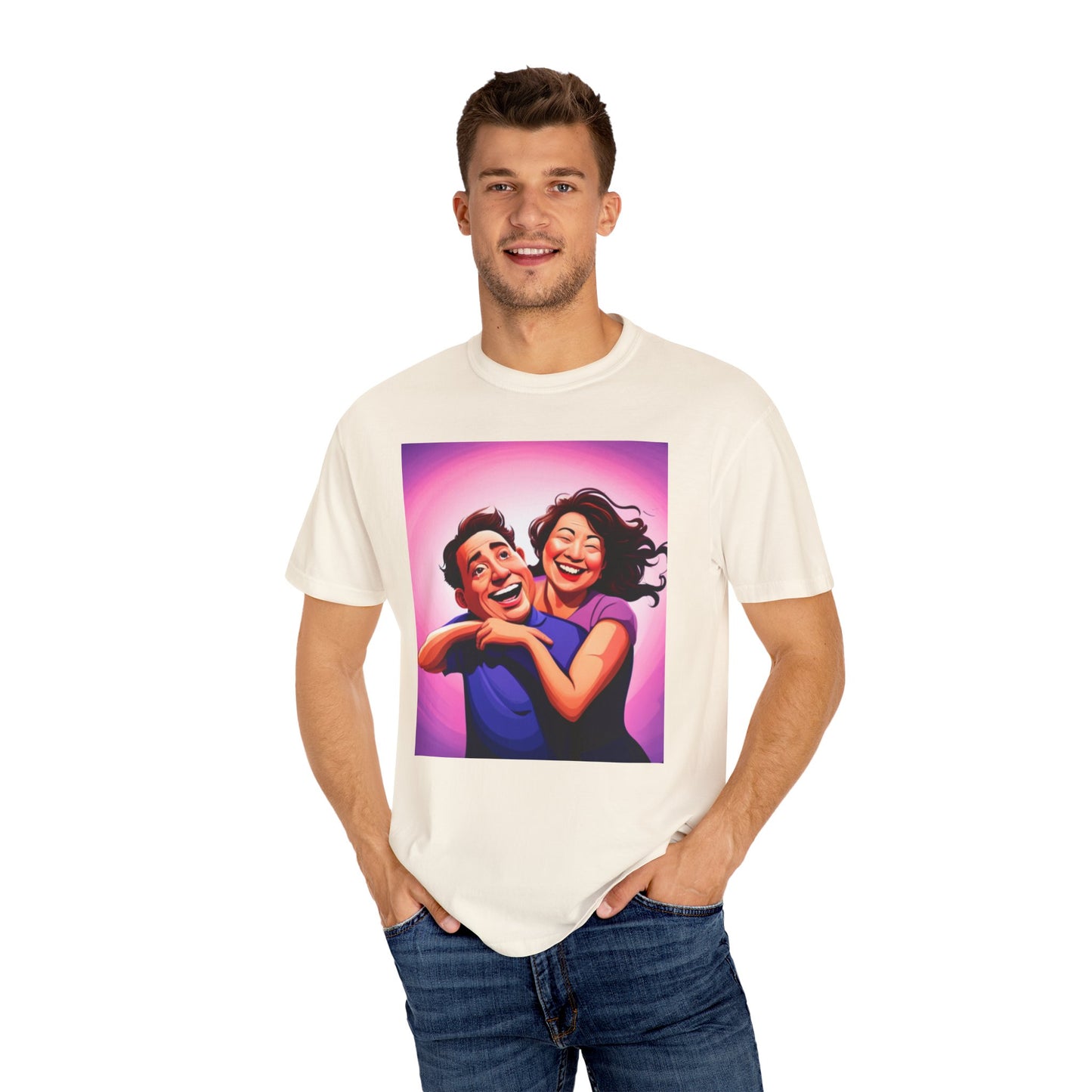 Camiseta unisex teñida en prenda