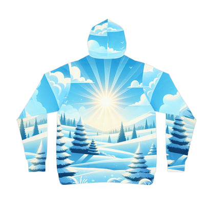 Sunny snowy Day Athletic Hoodie