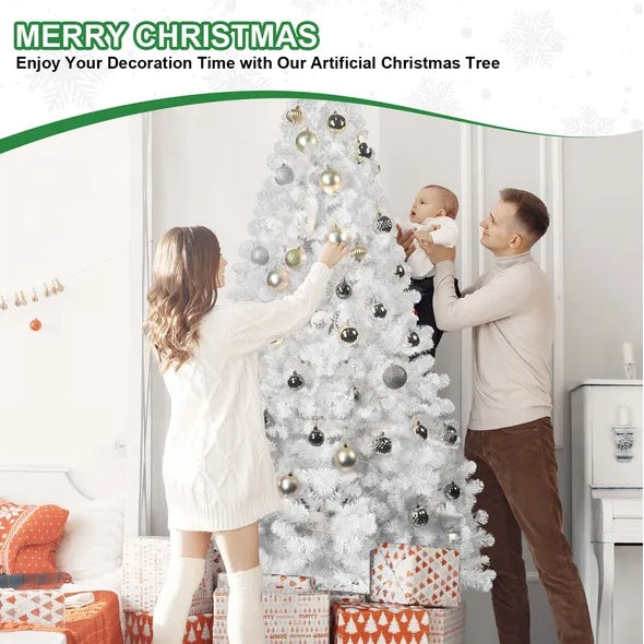 6ft PVC White Christmas Tree ,Environmentally Friendly Fireproof Artificial Christmas Tree