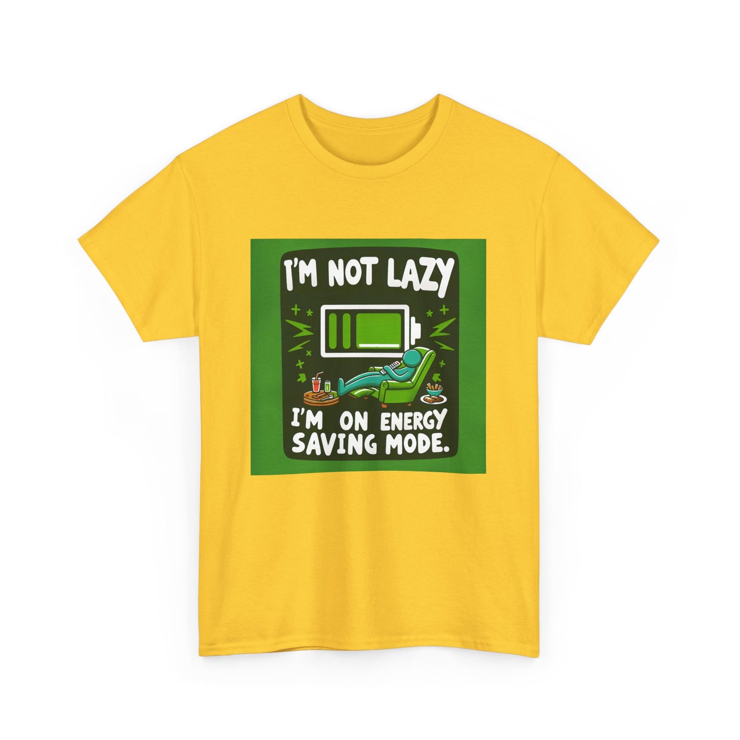 T-Shirt | Funny 'I'm not lazy, I'm on energy-saving mode' unisex Tee