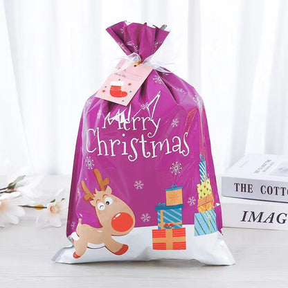 Drawstring Christmas Gift Plastic Bag