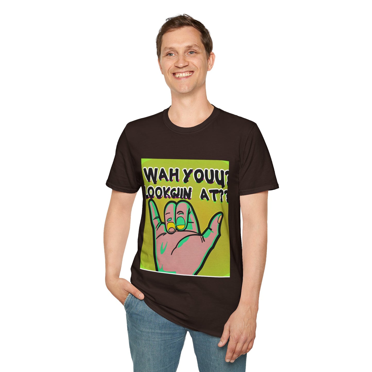 Wah Yuh Lookin At Unisex Softstyle T-Shirt