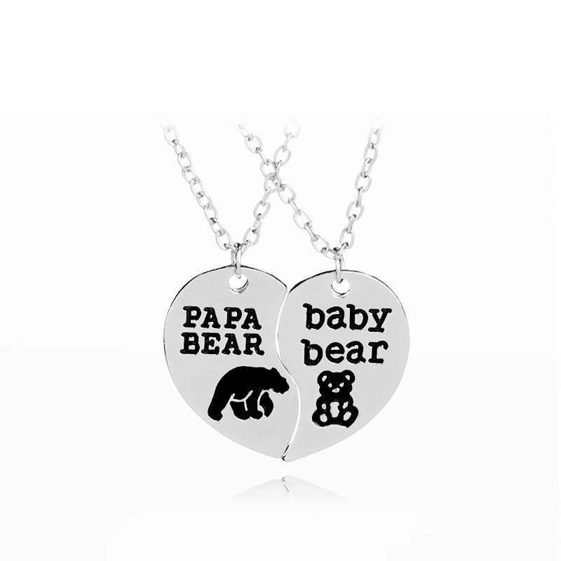 Regalo del Día de la Madre Papá oso Collar de oso bebé