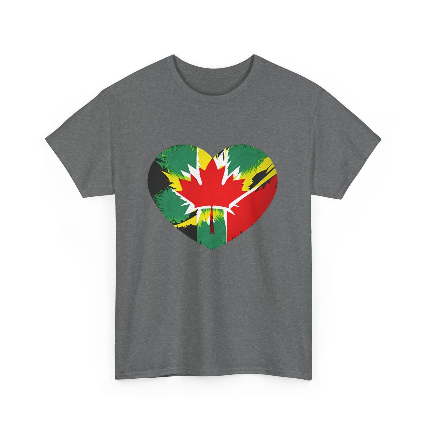 Orgullo jamaicano-canadiense: camiseta unisex de algodón pesado