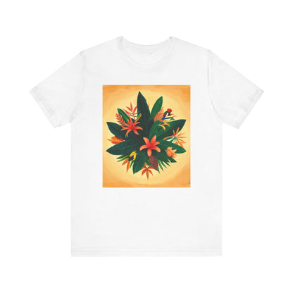 Jamaican flowers Unisex Jersey Short Sleeve Tee