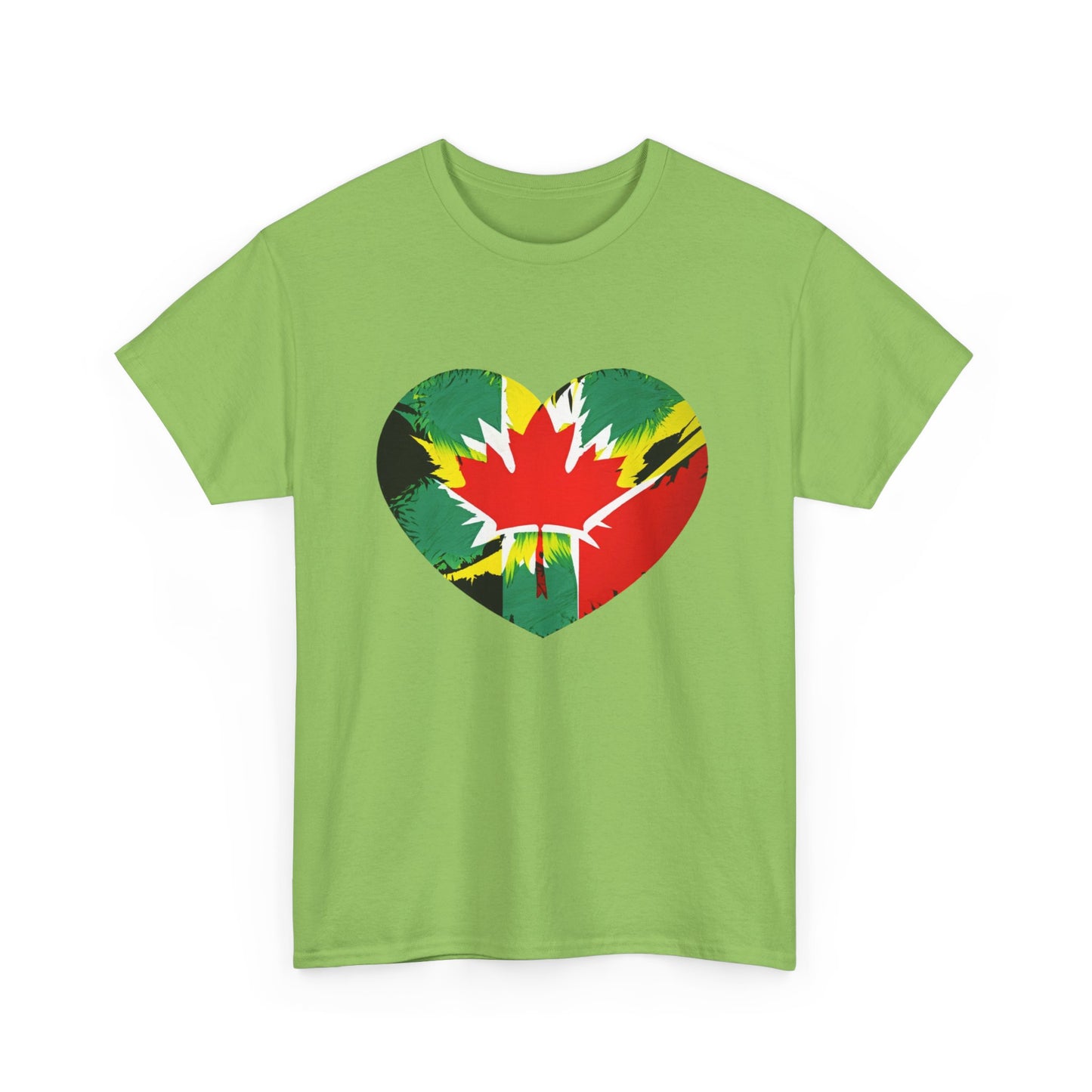 Orgullo jamaicano-canadiense: camiseta unisex de algodón pesado