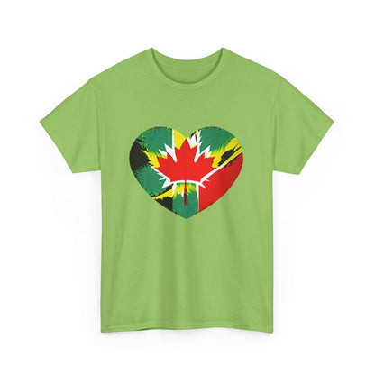 Orgullo jamaicano-canadiense: camiseta unisex de algodón pesado