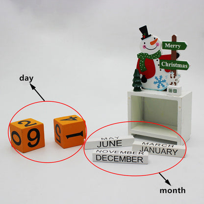 Christmas wooden calendar ornaments