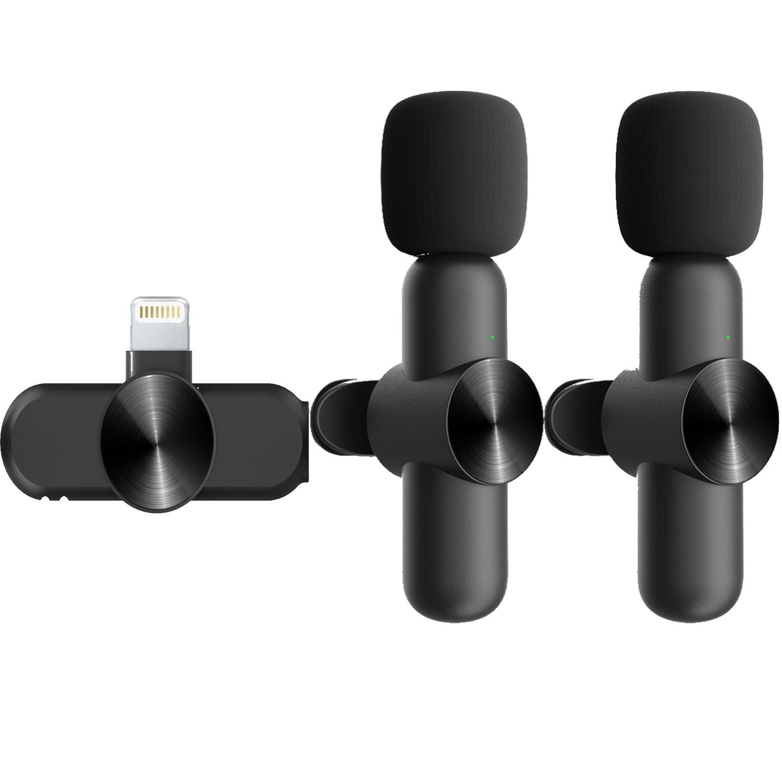 Micrófono Lavalier con cancelación de ruido 2.4G 1 a 2