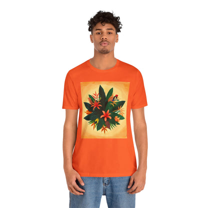 Jamaican flowers Unisex Jersey Short Sleeve Tee