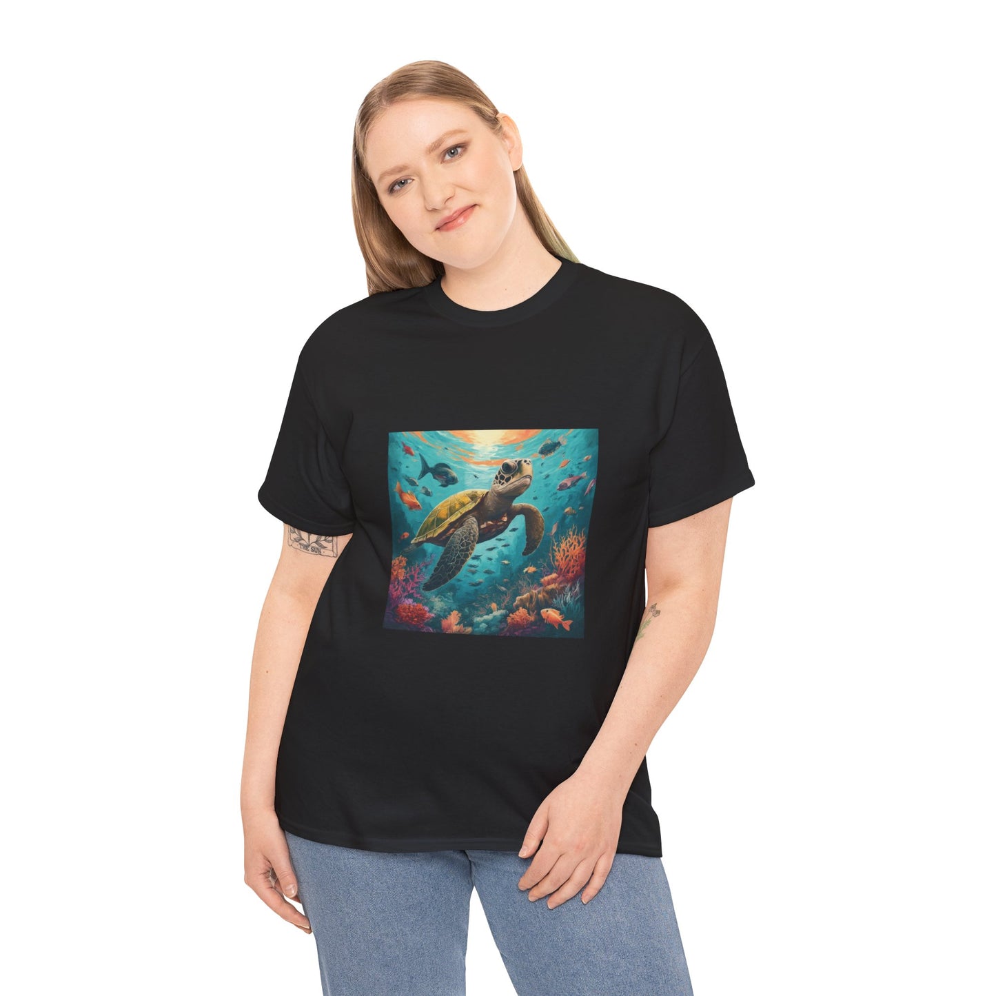 Camiseta con gráfico de tortuga Reef Rider