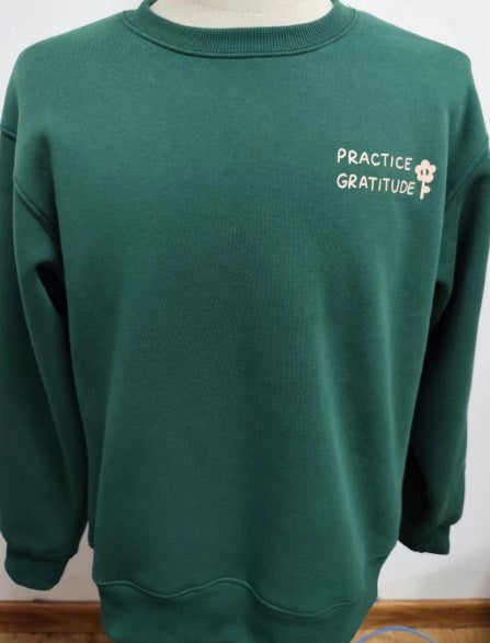 SOUKA: Embroidered long-sleeve thick sweater-0