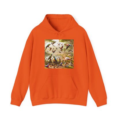 Unisex Hooded Sweatshirt - Birds of a Feather Flock Together Design hoodie