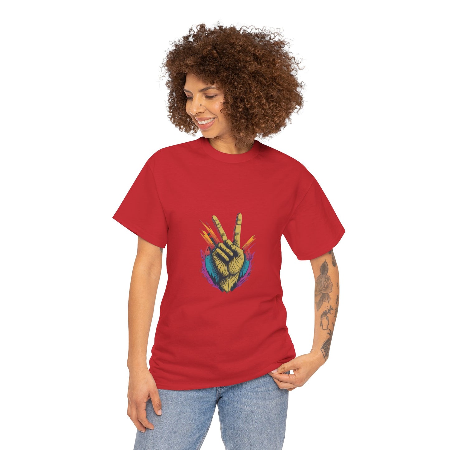 two fingers Unisex Heavy Cotton Tee