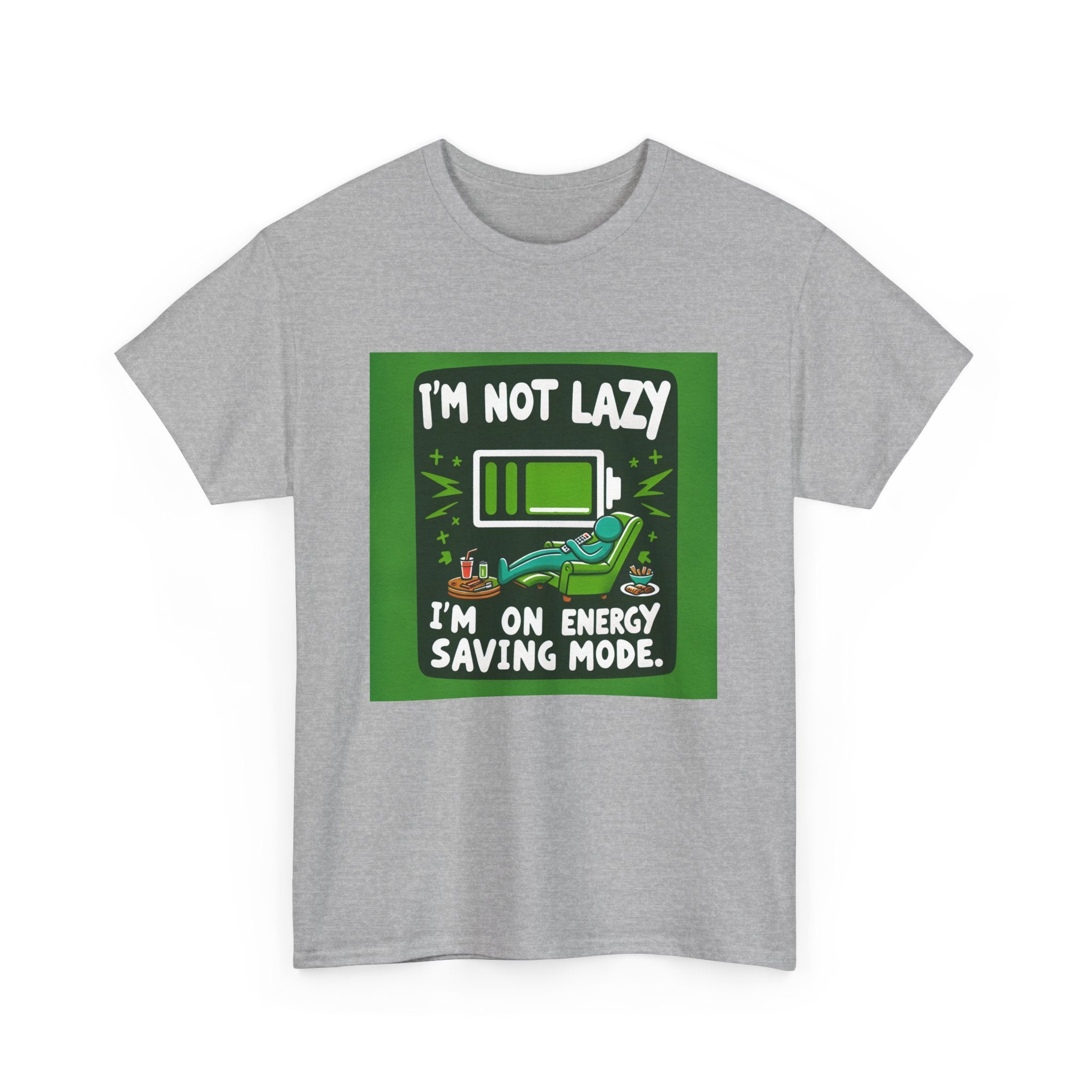 T-Shirt | Funny 'I'm not lazy, I'm on energy-saving mode' unisex Tee