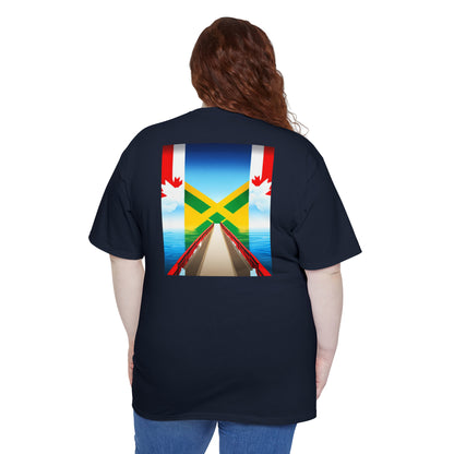 Jamaican-Canadian Split design Unisex Tall T-Shirt