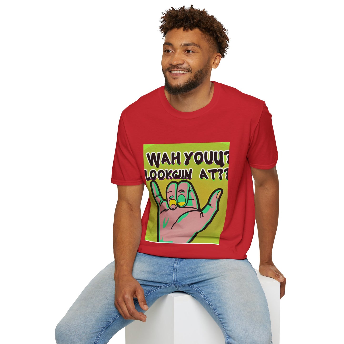 Wah Yuh mirando la camiseta unisex Softstyle