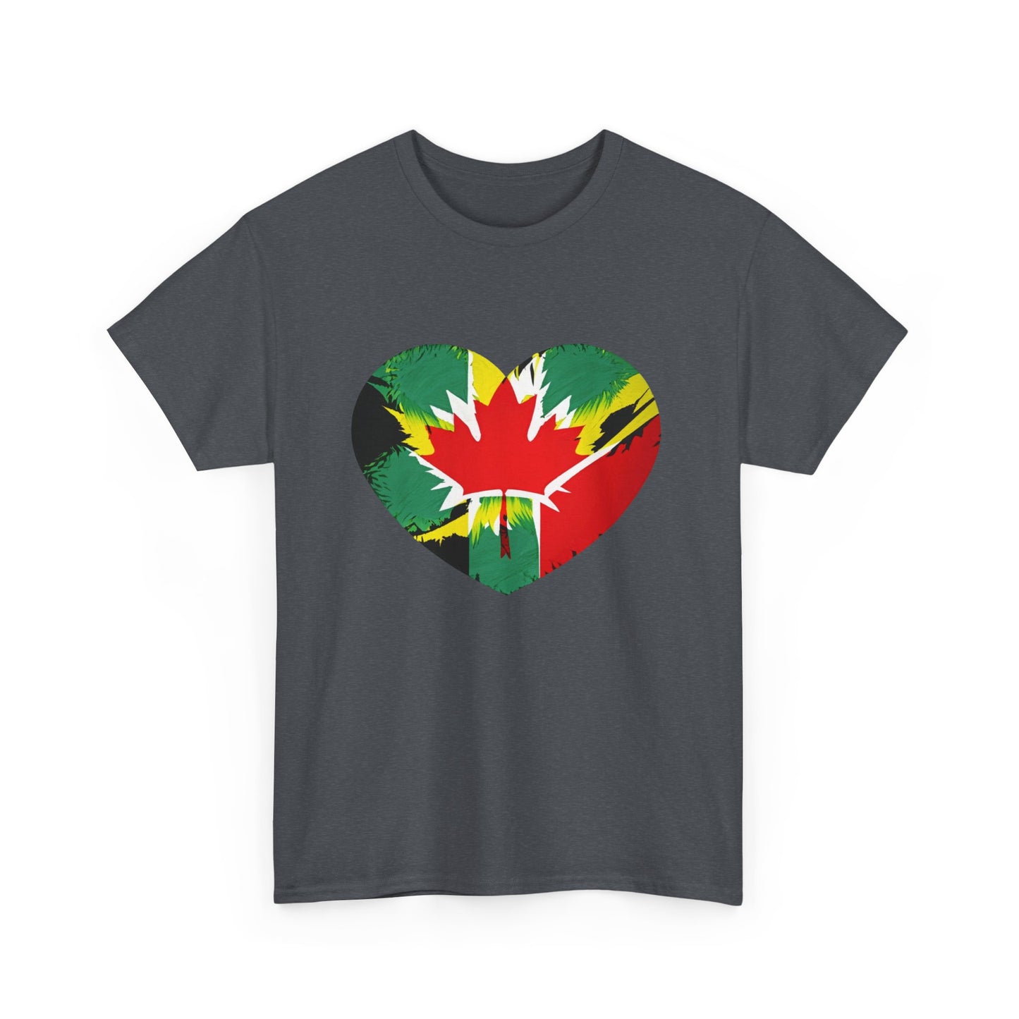 Orgullo jamaicano-canadiense: camiseta unisex de algodón pesado