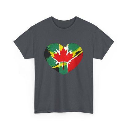 Orgullo jamaicano-canadiense: camiseta unisex de algodón pesado