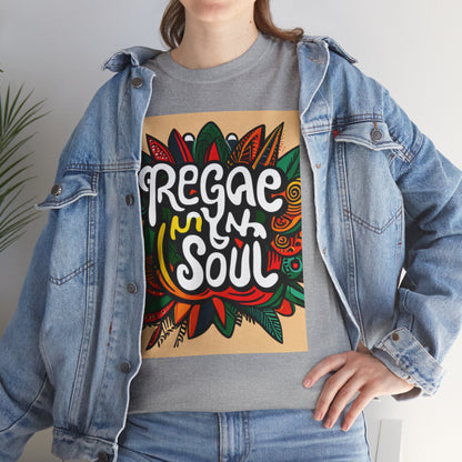 Reggae inna Yuh Soul Unisex Heavy Cotton Tee