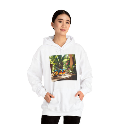 Jamaican Birds Hooded Sweatshirt - Tropical Island Vibes Reggae Pullover Hoodie