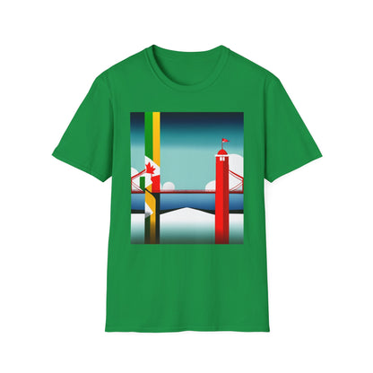 Jamaica Canada Split Flag T-Shirt | Dual Heritage Tee