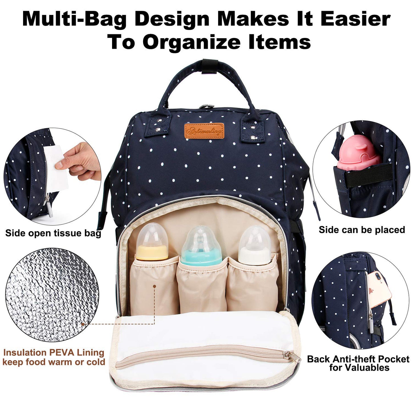 M2k Trends Affordable Mommy Bag with Large Capacity