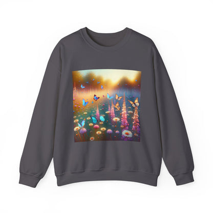 Impressionist Butterfly Sanctuary Crewneck Sweatshirt hoodie