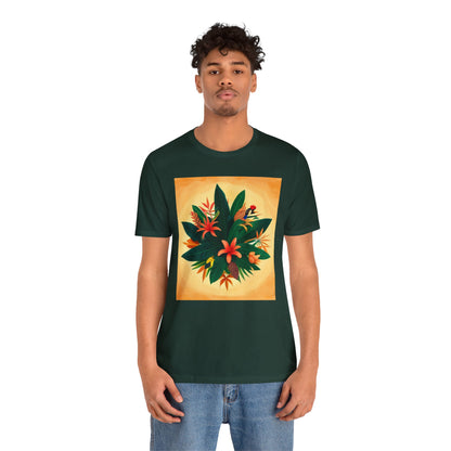 Jamaican flowers Unisex Jersey Short Sleeve Tee