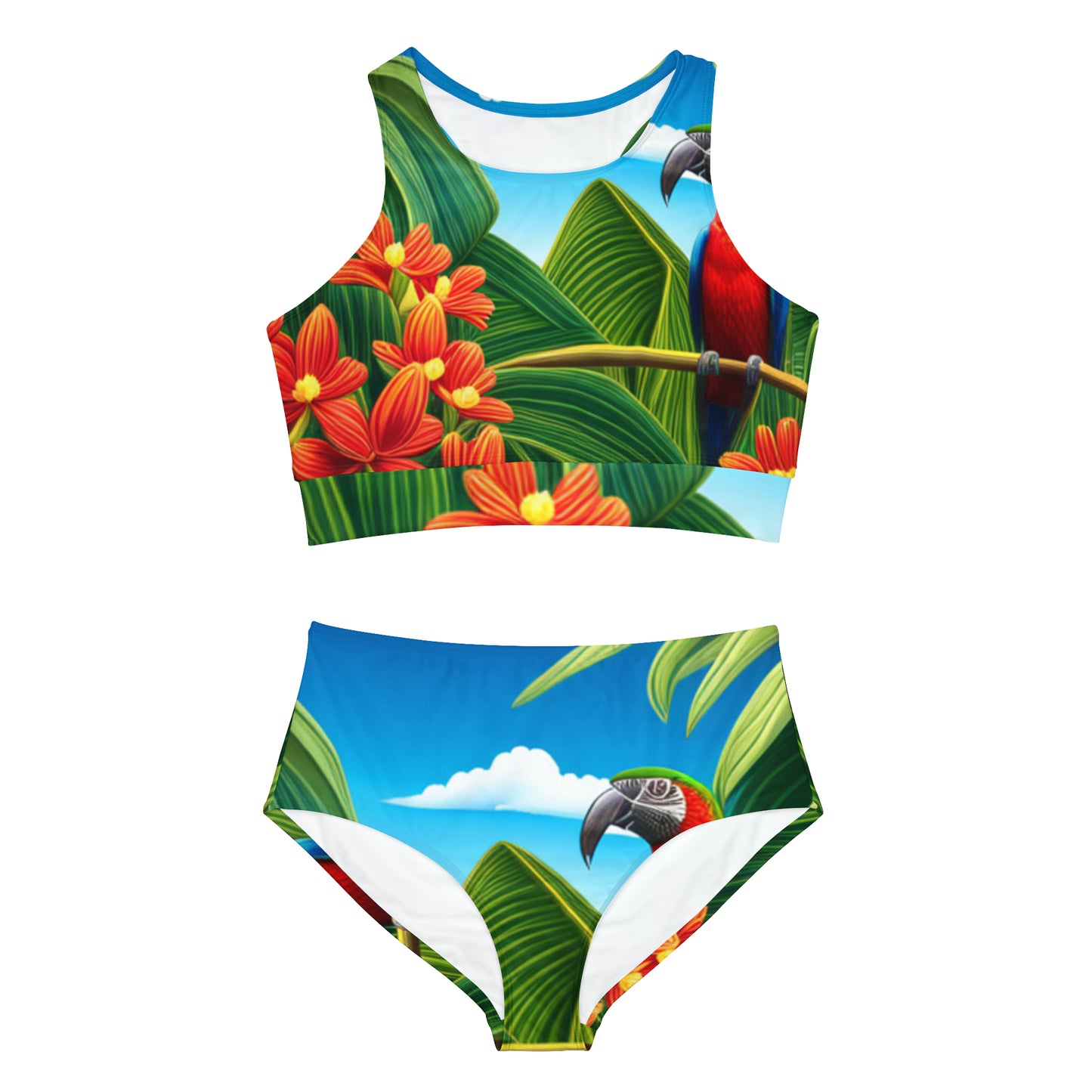 Sporty Jamaica doctor bird Bikini Set