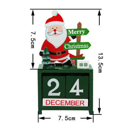 Christmas wooden calendar ornaments